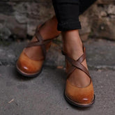 Women Vintage Color Block Sandals NewGew